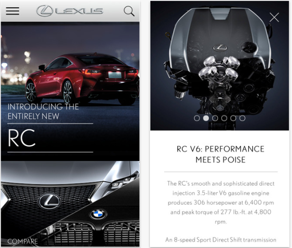 2015 Lexus RC app